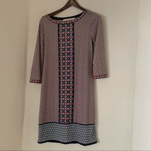Red White Blue pattern dress